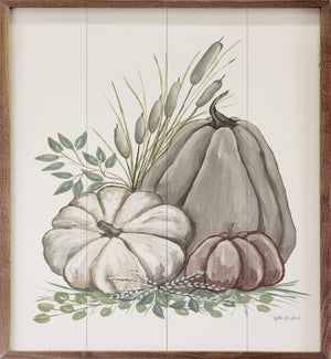 Neutral Harvest II Cattails By Yvette St Amant